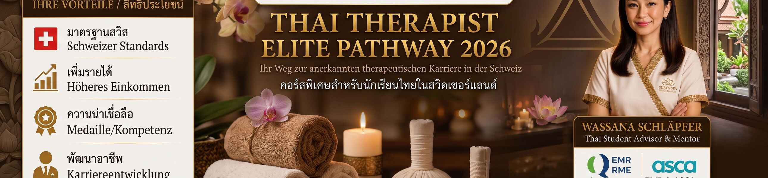 Gebiz Massage Ausbildung zur Anerkennung Elite Pathway Thai Projekt